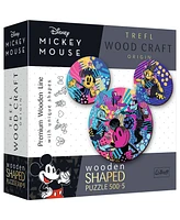 Trefl Wood Craft 500 +5 Piece Wooden Puzzle - Disney's Mickey Mouse