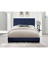 Standard Bed Upholstered With Nailhead Trim And With Headboard