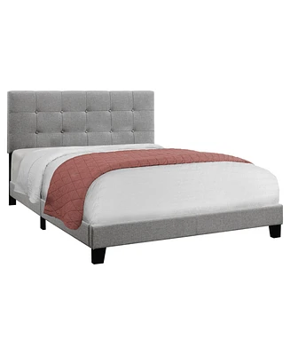 Upholstered Bed Frame with Padded Headboard for Bedroom Comfort
