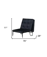 Tufted Faux Leather Convertible Chair – Modern and Functional Design