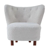 Wingback Chair with Polka Dot Upholstery – Chic and Comfortable