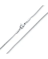 Bling Jewelry 1.5MM Yellow Gold Plated Silver Tone Stainless Steel Flat Serpentine Chain Necklace