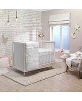 Lambs & Ivy Baby Signature Gray/White Marble Organic Cotton Fitted Crib Sheet