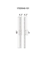 Cwi Lighting 48" Metal Fiji Integrated Led Outdoor Wall Light