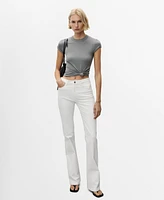 Mango Women's Fiona Flared Mid-Rise Jeans