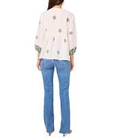 Vince Camuto Women's Tie-Neck 3/4-Sleeve Top