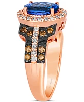 Le Vian Blueberry Tanzanite (1-5/8 ct. t.w.) & Diamond (5/8 ct. t.w.) Oval Hao Ring in 14k Rose Gold