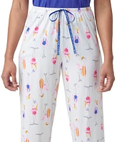 Hue Women's Beach Flamingos Printed Capri Pajama Pants