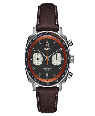 Mvmt Men's Mulholland Racer Dark Brown Leather Strap Watch, 42mm