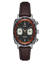Mvmt Men's Mulholland Racer Dark Brown Leather Strap Watch, 42mm