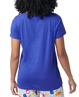 Hue Women's Solid Short-Sleeve V-Neck Pajama T-Shirt