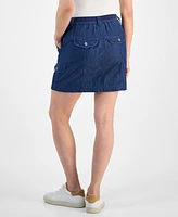 Style & Co Petite Chambray Zig-Zag Mini Skirt, Exclusively at Macy's
