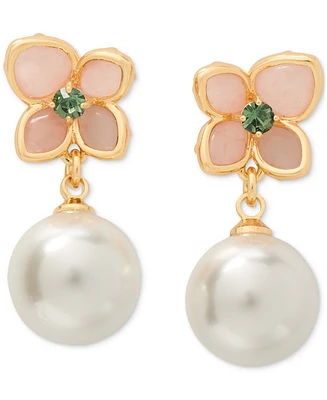 kate spade new york Gold-Tone Pastel Petals Drop Earrings