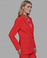 Karl Lagerfeld Paris Women's Single-Button Blazer