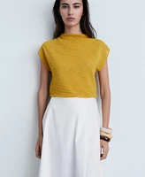 Mango Women's Long Flared Slit Skirt