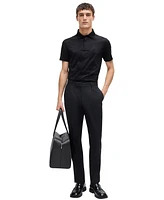 Boss by Hugo Boss Men's Houndstooth Jacquard Slim-Fit Polo Shirt