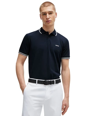 Boss by Hugo Men's Stretch-Cotton Slim-Fit Polo