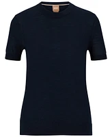 Boss by Hugo Women's Merino Wool Short-Sleeved Sweater