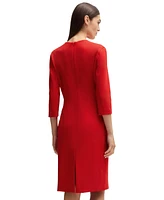 Boss by Hugo Women's Cropped Sleeve V-Neck Dress
