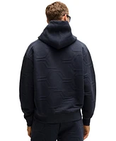 Boss by Hugo Men's Hexagonal Quilting Relaxed-Fit Hoodie
