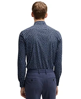 Boss by Hugo Men's Floral Print Slim Fit Dress Shirt