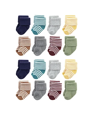 Hudson Baby Boys Cotton Rich Terry Socks 16-Pack