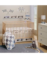 Lambs & Ivy Little Racer 3-Piece Cars/Transportation Baby Crib Bedding Set