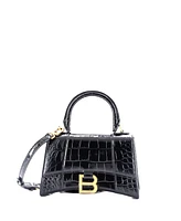 Pre-Owned Balenciaga Hourglass Top Handle Bag Embossed Leather