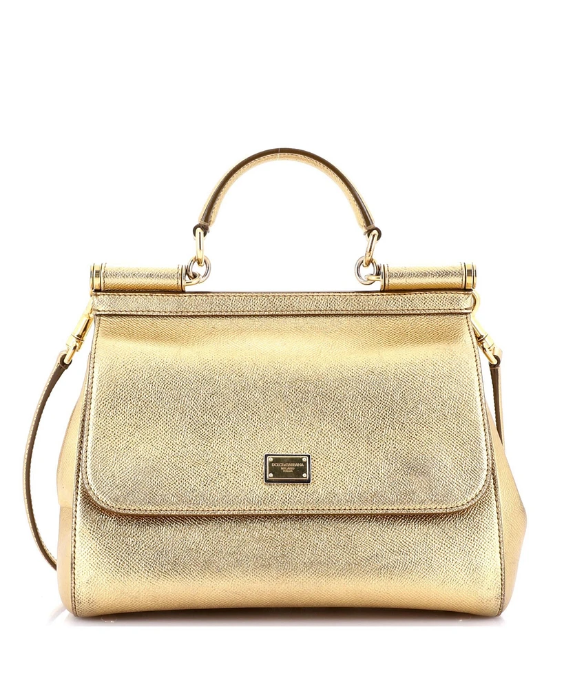 Pre-Owned Dolce & Gabbana Medium Miss Sicily Bag Leather