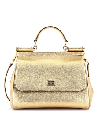 Pre-Owned Dolce & Gabbana Medium Miss Sicily Bag Leather