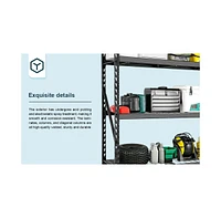 Garage Shelving Heavy Duty 72"H77"W Garage Storage Shelves 6000LBS Heavy Duty Shelving Adjustable 3 Tier Metal Shelving