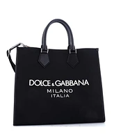 Pre-Owned Dolce & Gabbana Large Edge Logo Tote Canvas