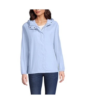 Lands' End Petite Packable Water Resistant Upf 50 Windbreaker Jacket
