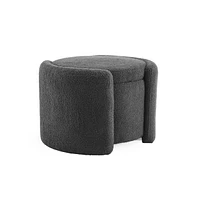Boucle Storage Ottoman – Soft Lamb Fleece Footrest with Hidden for Living Room or Bedroom, Durable and Stylish Design-The Pop Home