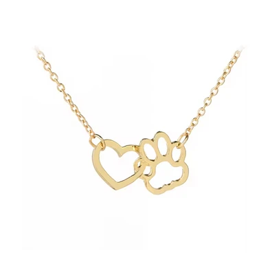 HeartPaws Heart and Paw Necklace