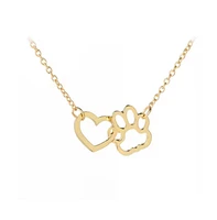 HeartPaws Heart and Paw Necklace