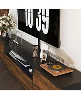 Cabinet with Tv stand, media console with two drawers and two doors, wooden entertainment center