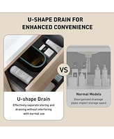 Casainc 24" Freestanding Bathroom Vanity with Sink, Storage Cabinet Stone Resin Countertop and Soft Close Drawers