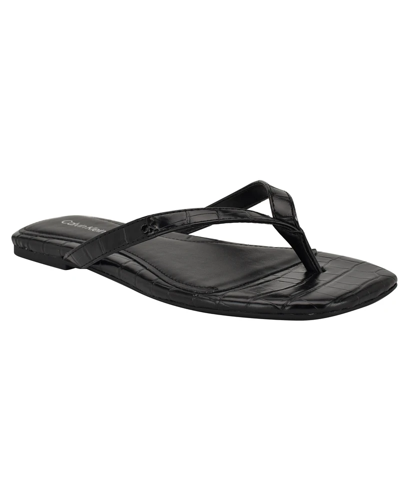 Calvin Klein Women's Stelea Flat Thong Sandals