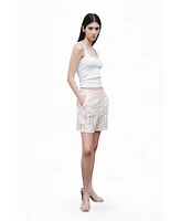 Nocturne Women's Embroidered Mini Shorts