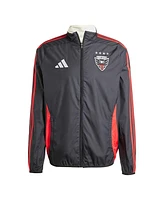 Adidas Men's Black/White D.c. United 2025 Anthem Reversible Full-Zip Jacket