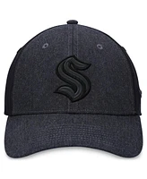 Fanatics Men's Black Seattle Kraken Tonal Flex Hat
