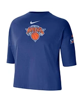 Nike Women's Blue New York Knicks 2024/25 City Edition Courtside Boxy T-Shirt