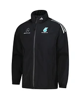 Adidas Men's Black Mercedes-amg Petronas F1 Team Wear Mechanics Full-Zip Jacket