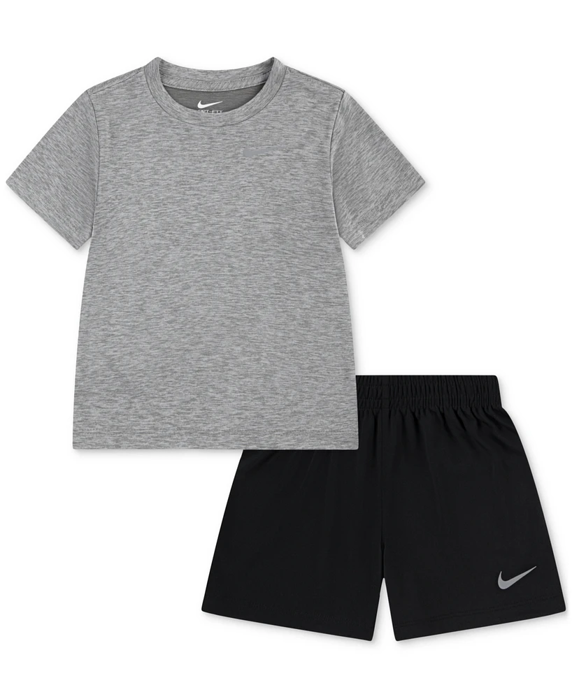 Nike Little Boys Dri-fit T-Shirt & Shorts, 2 Piece Set