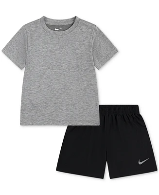 Nike Little Boys Dri-fit T-Shirt & Shorts, 2 Piece Set