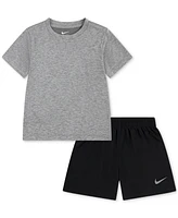 Nike Little Boys Dri-fit T-Shirt & Shorts, 2 Piece Set