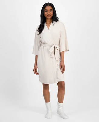 Ugg Women's Monrose 3/4-Sleeve Peached-Knit Wrap Robe