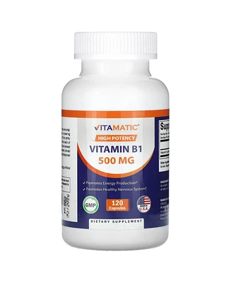 Vitamatic Vitamin B1 (Thiamine) 500mg, 120 Capsules