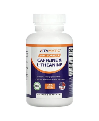 Vitamatic L-Theanine 200mg with Caffeine 100mg 120 Vegetarian Tablets